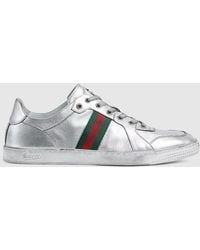 Gucci - Stretch Low-Top Sneaker, Leather - Lyst