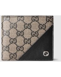 Gucci - Bi-Fold Wallet With Interlocking G, Gg Canvas - Lyst