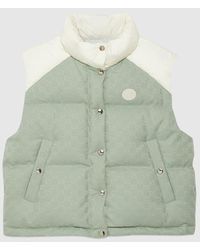 Gucci - GG Cotton Canvas Padded Gilet - Lyst