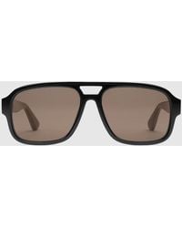 Gucci - Navigator Frame Sunglasses - Lyst
