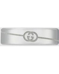 Gucci - Diagonal Interlocking G Ring - Lyst