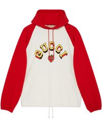 Gucci - Cotton Jersey Hooded Sweatshirt - Lyst