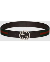 Gucci - Reversible Belt With Interlocking G Buckle, Size 100 - Lyst