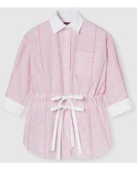 Gucci - Bluse Aus Baumwolle Mit Fil Coupé, Grösse - Lyst