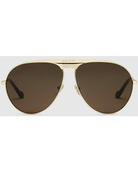 Gucci - Sonnenbrille In Pilotenform - Lyst