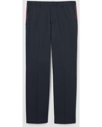 Gucci - Cotton Twill Pants With Web Detail - Lyst