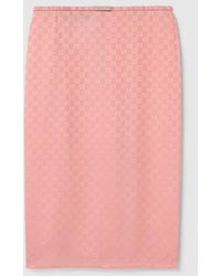 Gucci - Jupe En Jacquard De Soie Gg, Taille - Lyst
