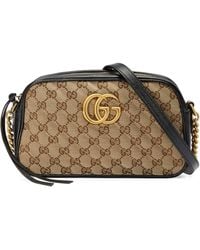 Gucci gg Marmont Small Shoulder Bag - Natural