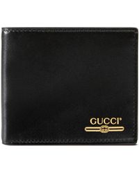 Gucci Leather wallet with logo - Schwarz