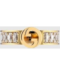 Gucci - Blondie Wide Crystal Ring - Lyst