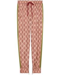 Gucci - GG Supreme Print Silk Trousers - Lyst