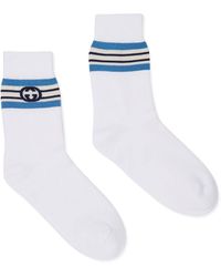 Gucci Socken aus Baumwolle mit GG Streifen - Weiß