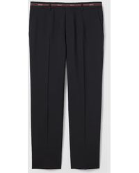 Gucci - Pantalon En Laine Avec Liseré, Taille - Lyst