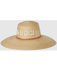 Gucci - Sombrero de Paja de Ala Ancha - Lyst