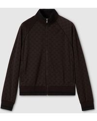 Gucci - Gg Jersey Jacquard Zip Jacket - Lyst