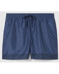 Gucci - Printed Technical Poplin Swim Shorts, Size 52 It, Ready-To-Wear - Lyst