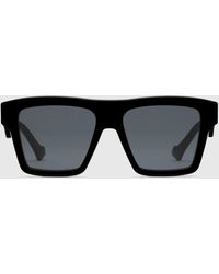 Gucci Sonnenbrille mit eckigem Rahmen - Schwarz