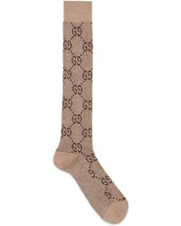 Gucci GG Socken aus Lamé - Braun