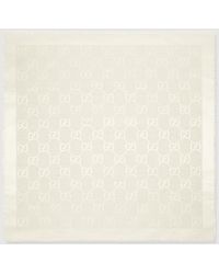 Gucci - Gg Jacquard Silk Wool Shawl - Lyst