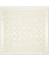 Gucci - Halstuch Aus Seide Und Wolle Mit Gg Jacquard - Lyst