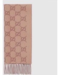 Gucci - Ggカシミア ラメ ショール, ベージュ, ウール - Lyst