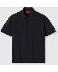 Gucci - Silk Cotton Knit Polo Shirt, Size Xl, Ready-To-Wear - Lyst