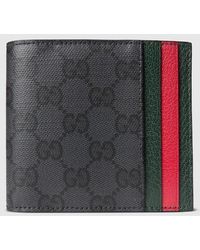 Gucci - Bi-Fold Wallet With Web Card Slots - Lyst