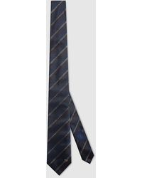 Gucci - Interlocking G Horsebit Belt Silk Tie - Lyst