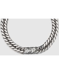 Gucci - Interlocking Chain Necklace, -Toned Metal - Lyst