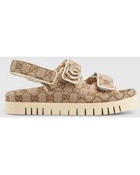 Gucci - Sandalia De Piel Con Doble G Para Mujer, Talla - Lyst