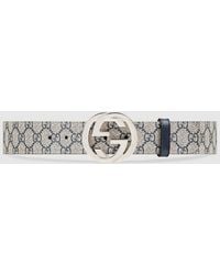 Gucci - Cintura In Tessuto GG Supreme Con Fibbia GG - Lyst