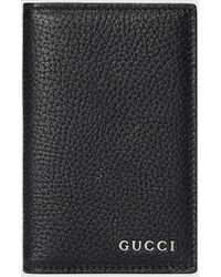 Gucci - Logo-Lettering Bi-Fold Cardholder - Lyst