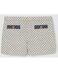 Gucci - Short En Coton Bouclé Motif Diamant, Taille - Lyst