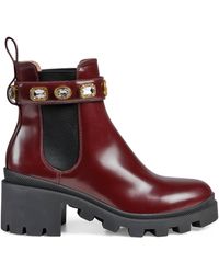 gucci trip jewel strap bootie
