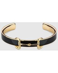 Gucci - Horsebit Bangle Bracelet With Enamel - Lyst