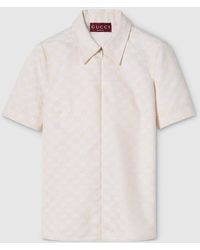 Gucci - Gg Cotton Gabardine T-Shirt - Lyst