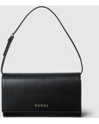 Gucci - Mini Pouch With Lettering, Leather - Lyst