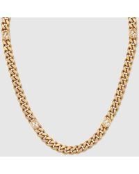Gucci - Collier avec détail gg - Lyst