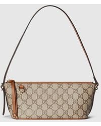 Gucci - 〔Ggエンブレム〕スモール ショルダーバッグ, ベージュ, Ggキャンバス - Lyst