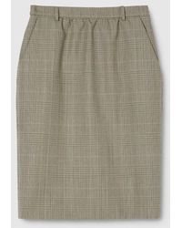 Gucci - Prince Of Wales Wool Skirt - Lyst