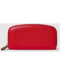 Gucci - Zip Around Wallet With Bamboo - Lyst