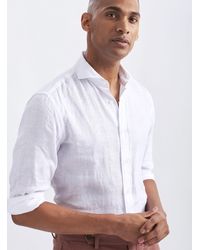 Gutteridge - Camisa De Lino Con Cuello Francés - Lyst
