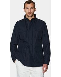 Gutteridge - Field Jacket En Sarga De Mezcla De Algodón - Lyst