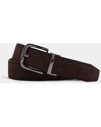 Gutteridge - Ceinture Réversible En Daim - Lyst