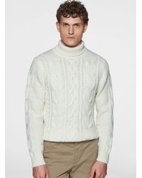 Gutteridge - Punto De Cuello Alto En Mezcla De Lana Con Trenza, Talla - Lyst