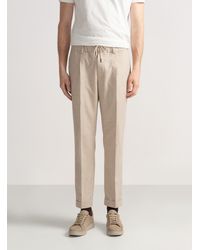Gutteridge - Pantalón Ligero Con Pinzas Y Cordón En Mezcla De Lana - Lyst