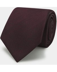 Gutteridge - Corbata de seda en espiga - Lyst
