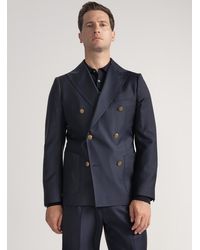 Gutteridge - Vitale Barberis Kanonische Zweireihige Jacke Mit Metallknopf Aus Wolle - Lyst