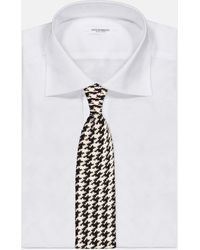 Gutteridge - Corbata de punto de lana pied de poule - Lyst