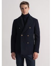 Gutteridge - Peacoat En Laine Avec Bouton En Métal - Lyst